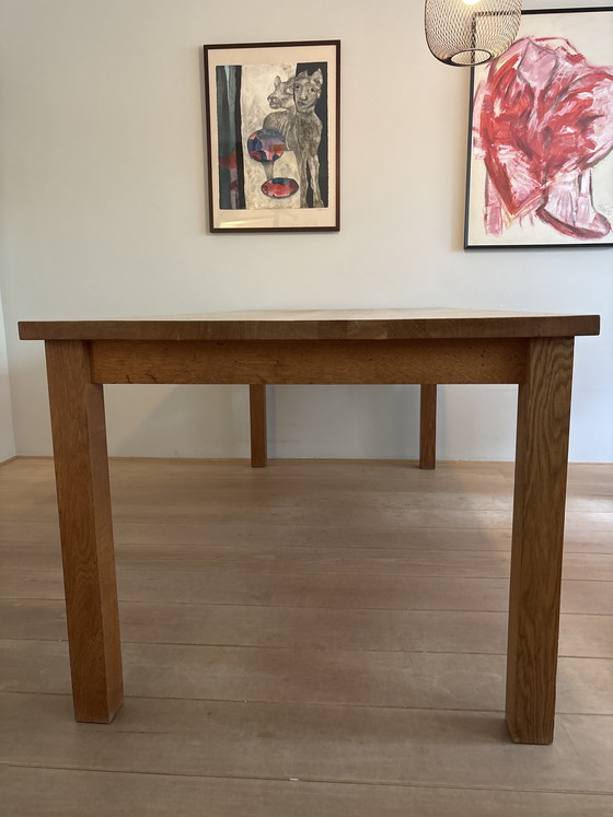 Image 1 of Eikenhouten eettafel