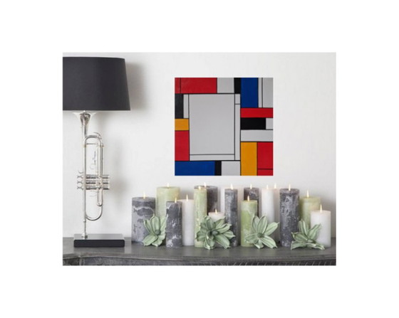 Abstrakte Malerei im Stil von Mondrian – Gemälde & Zeichnungen, Cotton (photo 7 of 8)