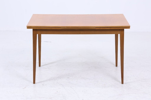 Vintage kitchen table 60s | Mid - Century dining table table retro 70s wood extendable #04-09