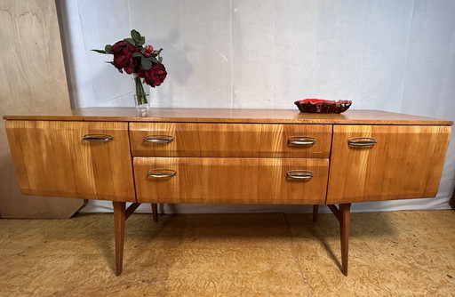 Mid-Century Retro Vintage Sideboard by Meredew – Designed by Alphons Loebenstein – 1960s Stunning Maple Wood | Six Drawers