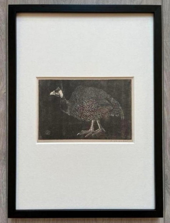 Image 1 of Jan Mankes 1889-1920 / Heliograbado original Gallina de Guinea 1923