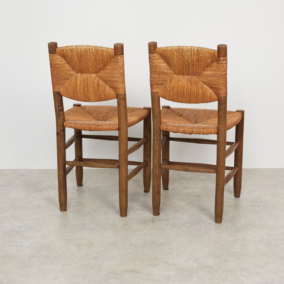 Image 1 of Charlotte Perriand Bauche Nr. 19 Stühle, Frankreich, 1950er Jahre