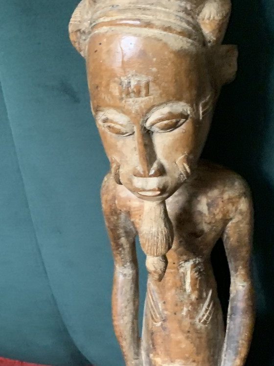 Collezione personale: grande statua dell'antenato Baoulé da 63 cm, scultura antica in legno – Sculture, Wood (photo 14 of 15)