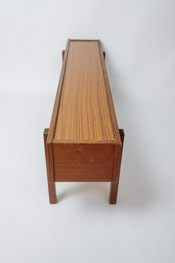 Image 1 of Smalle lange vintage salontafel of bijzettafel