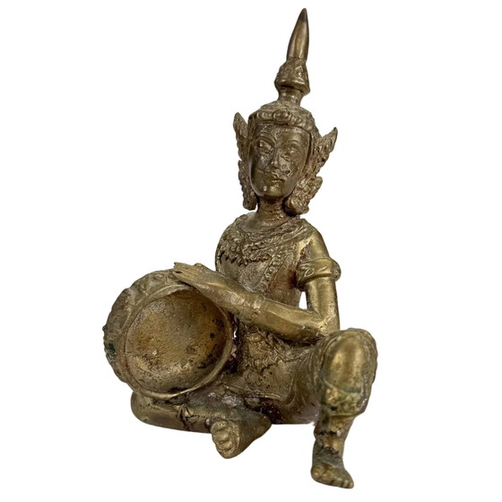 Set di Antiche Sculture di Musicisti Thailandesi in Bronzo – Bronze (photo 6 of 10)