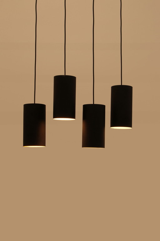 Philips Ensemble de 4 lampes suspendues Modèle Nt 48 design by Argenta,1960