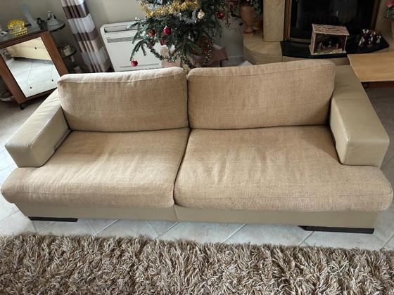 Roche Bobois Leather and Fabric 1 Three-Seater Sofa – 3-5 seaters, Textile (photo 3 of 5)