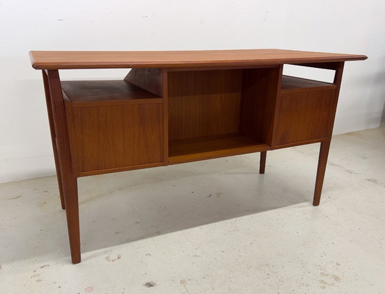 Image 1 of Teak Desk By Gunner Nielsen For Tibergaard, 1960s.
