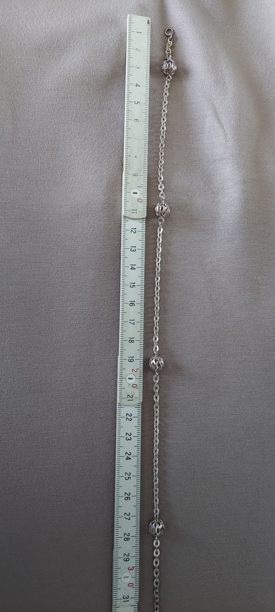 Image 1 of Beautiful Vintage Silver Makka-Peri Filigree Necklace – 65 cm (16 grams)