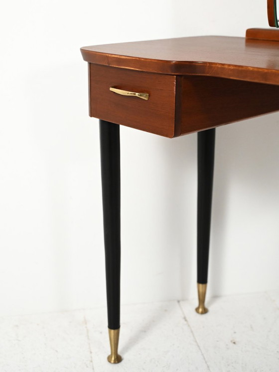 Image 1 of Scandinavian dressing table with triple mirror, 1950s–60s