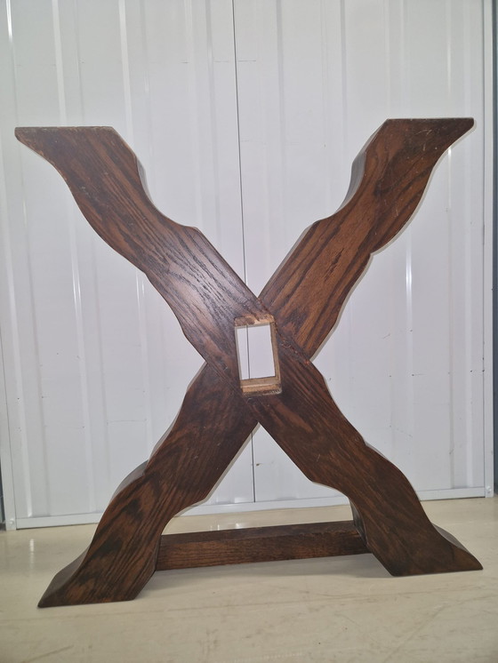 Image 1 of Table de salle à manger en bois de chêne