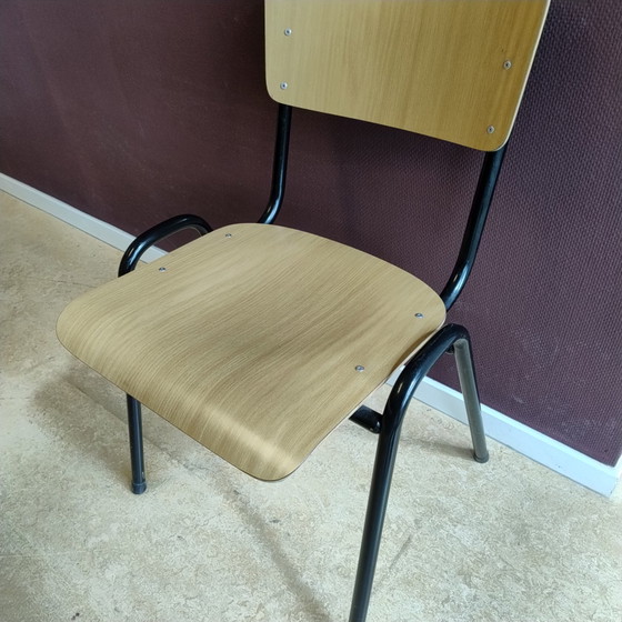 Bel Air Retro Eetkamerstoel uit de fifties (4xRuby en 4xZwart) – Eetkamerstoelen, Plastic, Leather (photo 5 of 5)