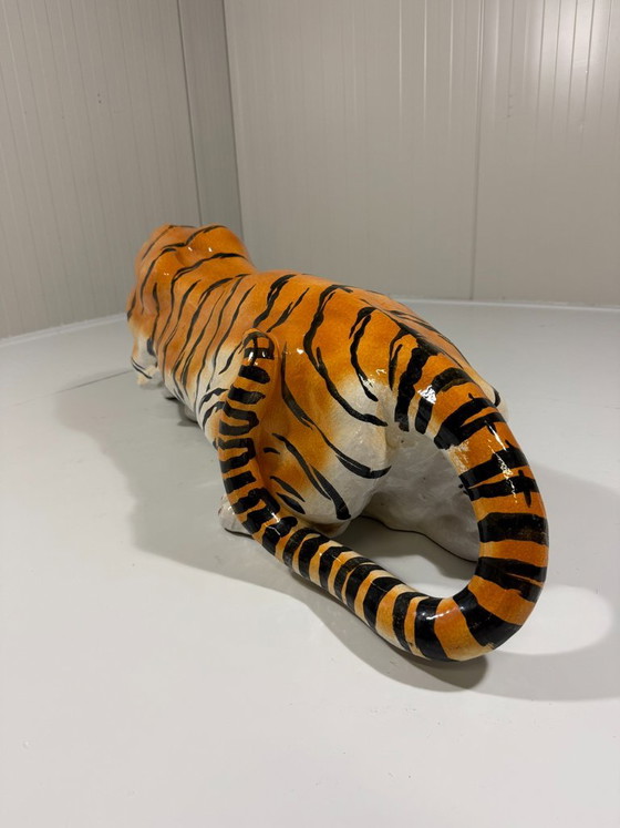 Großer Keramik-Tiger Italien 1970er – Dekorative Objekte, Ceramic (photo 12 of 21)