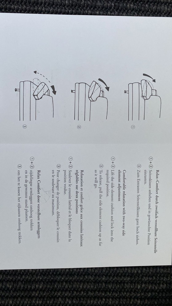 Image 1 of Design salotto in pelle nappa nera Rolf Benz