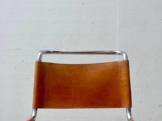 Fauteuil cantilever recouvert d'un magnifique cuir cognac – Leather (photo 4 of 17)