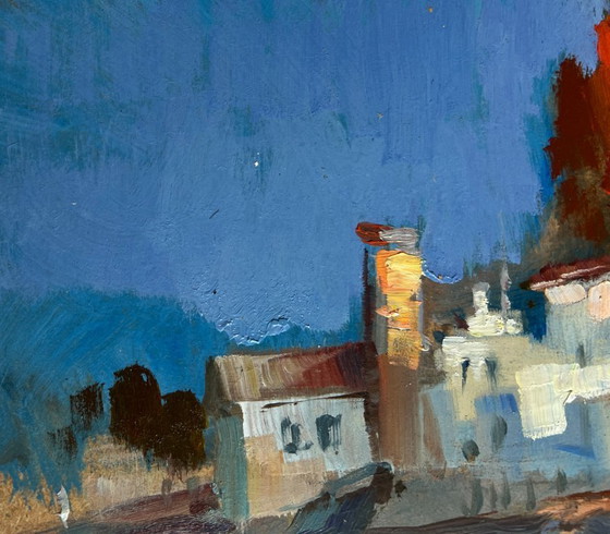 Image 1 of Original Oil Painting Coastal House Landscape Coastal peace