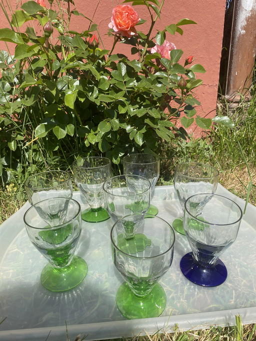 Set of 8 Bistrot Footed Glasses