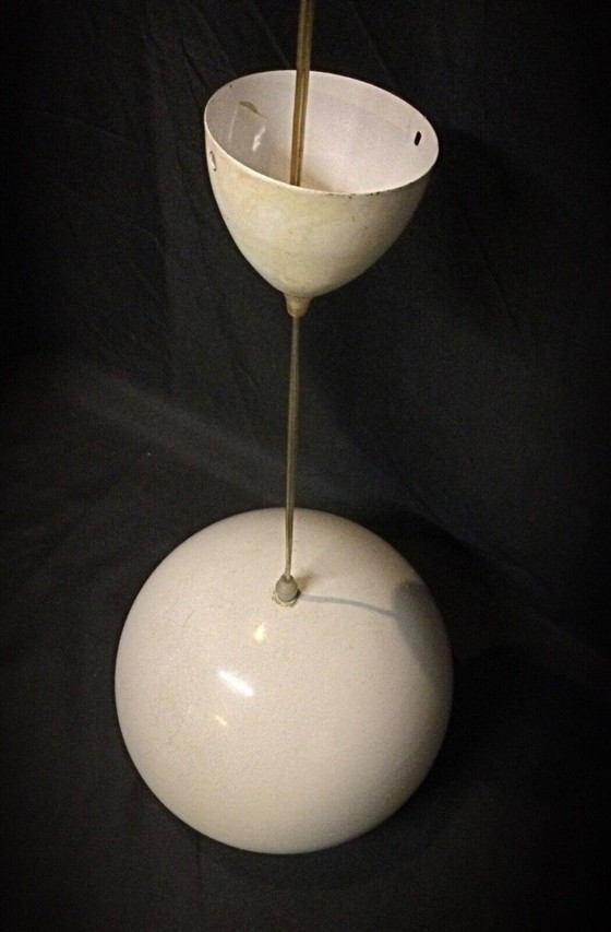 Image 1 of Lampada a sospensione vintage anni '60 in metallo smaltato – Lampada a sospensione retrò - 2Y05