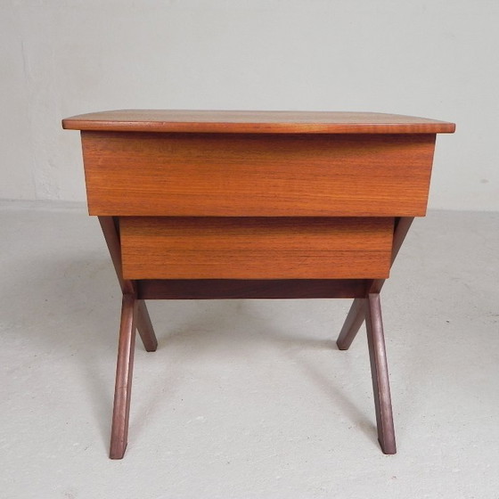 Image 1 of Kleine Kommode, Nähtisch mit 2 Schubladen, O.M.F., 1960er Jahre