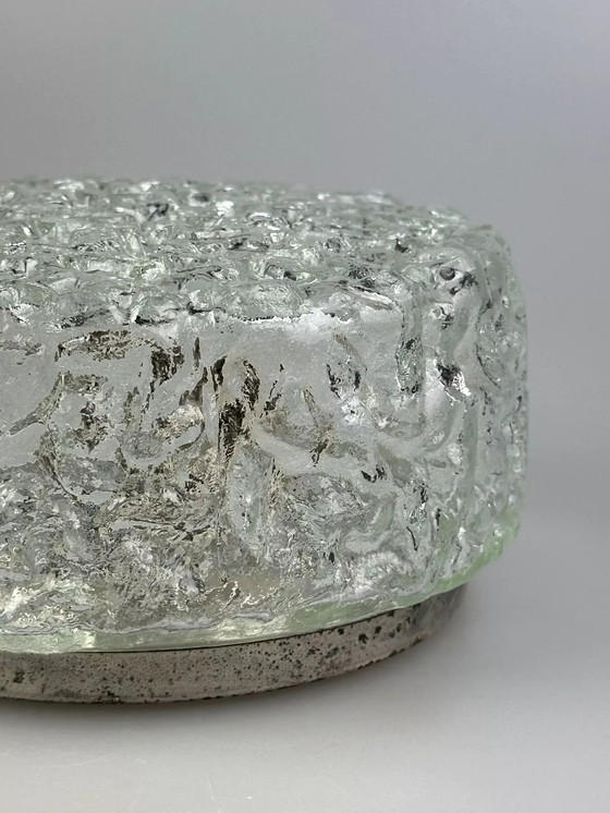 Image 1 of Lampada da soffitto anni &#39;60-&#39;70 Glashütte Limburg Germania Plafoniere in vetro e metallo