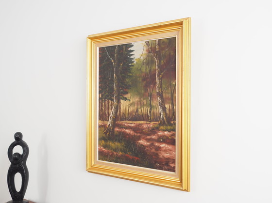 Image 1 of Peinture "The Deep in the forest", design scandinave, années 1970