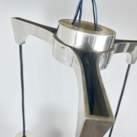 Image 1 of Suspension à trois lumières en cascade, verre, 1970