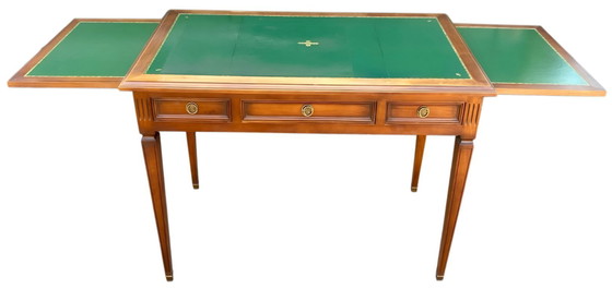 Image 1 of Louis XVI style extendable desk with extensions and 3 drawers
