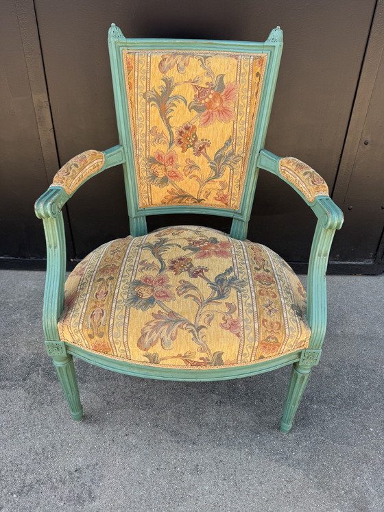 Image 1 of Sillón cabriolet Luis XVI, siglo XVIII.