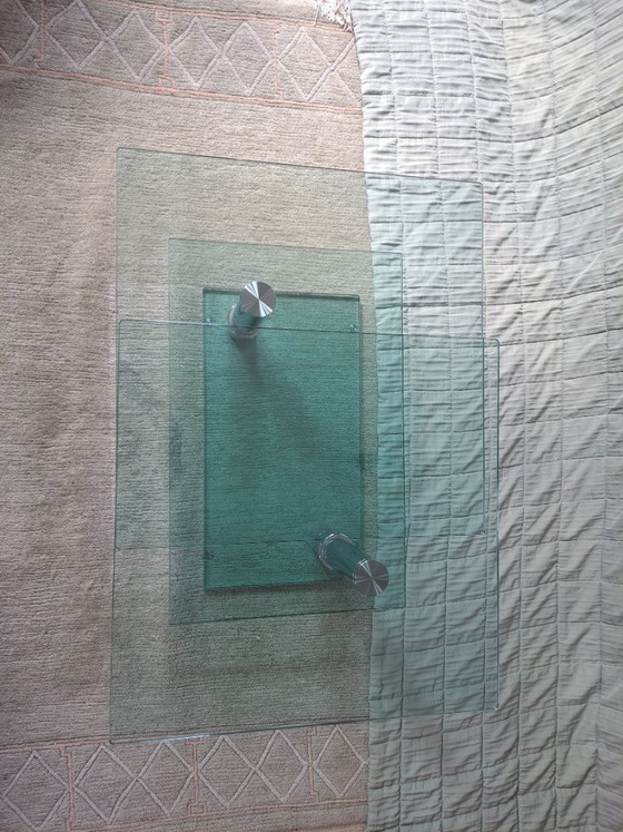 Glazen Salontafel - K500 - Matthias Fischer Voor Ronald Schmitt – Glass, Metal (photo 3 of 5)