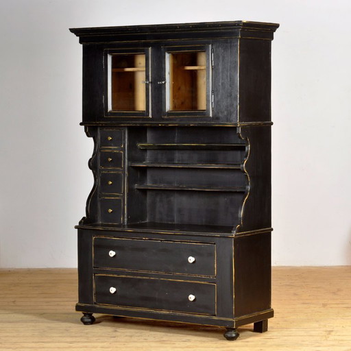 Black Pine cabinet, circa 1900