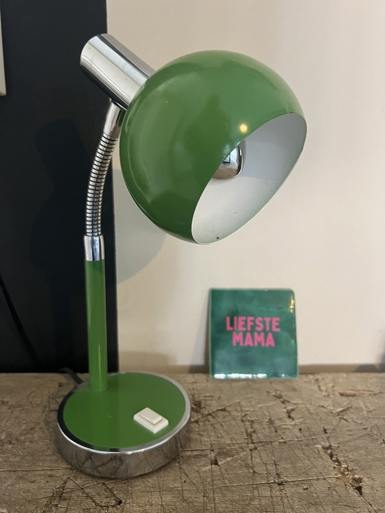 Image 1 of Vintage Green Taffle Lamp