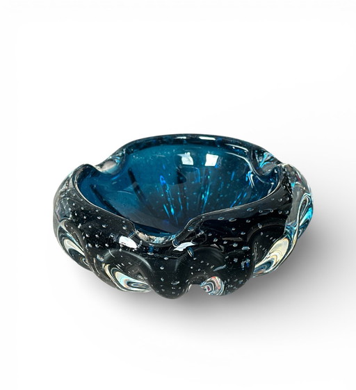 Murano glaçure asbak jaren 50 sommerso bullicante handgemaakt vintage