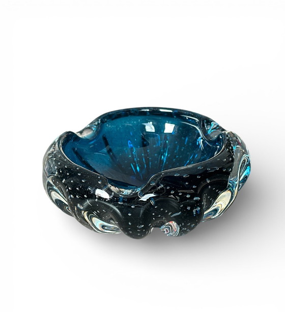 Image 1 of Murano glaçure asbak jaren 50 sommerso bullicante handgemaakt vintage