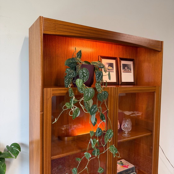 Mobile a parete vintage, vetrina •Nathan furniture•, Vetrine, Legno, Marrone (foto 4 di 12)