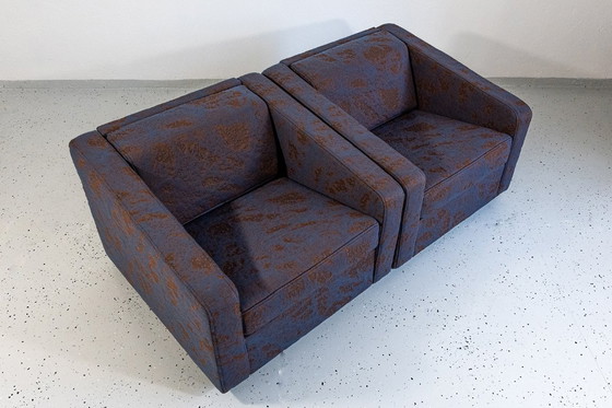 Image 1 of Poltrone geometriche vintage di Zfm, Polonia, anni '70, set da 2