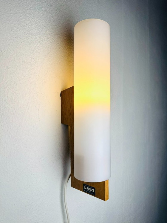 Image 1 of Ensemble d'appliques cylindriques par Uno & Östen Kristiansson pour Luxus, Suède, 1960