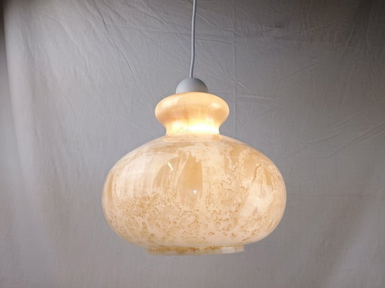 Image 1 of Lampada a sospensione vintage in vetro di Murano di Carlo Nason per Mazzega, 1950-1960