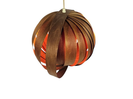 Image 1 of Mid-century modern - Moon lamp - Verner Panton style - teak - 60s