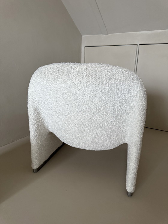 Image 1 of Giancarlo Piretti Artifort Ally Chair Fauteuil Chair Reupholstered Bouclé
