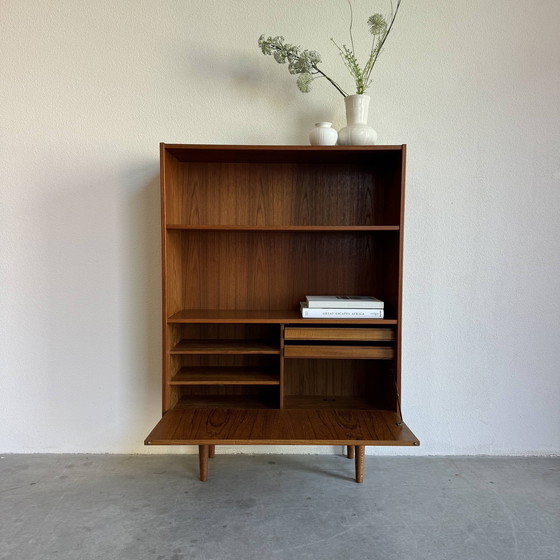 Image 1 of Danish Vintage Bookcase With Flap
