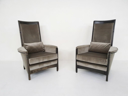 Ensemble de deux fauteuils lounge Umberto Asnago pour Giorgetti « Peggy 63970 », 1990