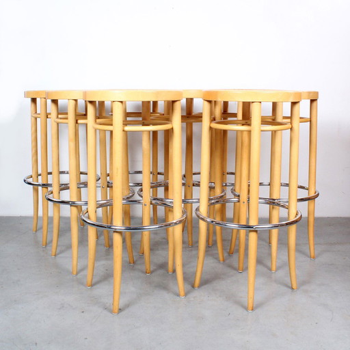 8 taburetes de bar Thonet 204 RH