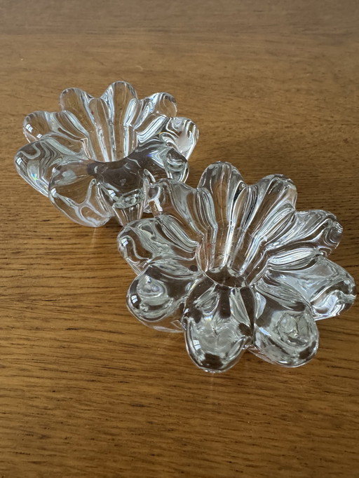 60's Flower Crystal Candle Holder