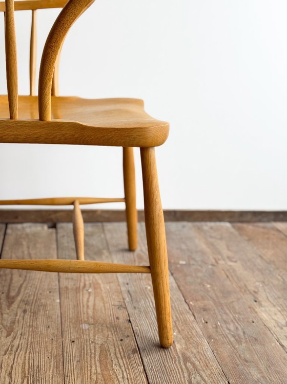 Image 1 of Fauteuil CH 18A en Chêne par Frits Henningsen pour Carl Hansen