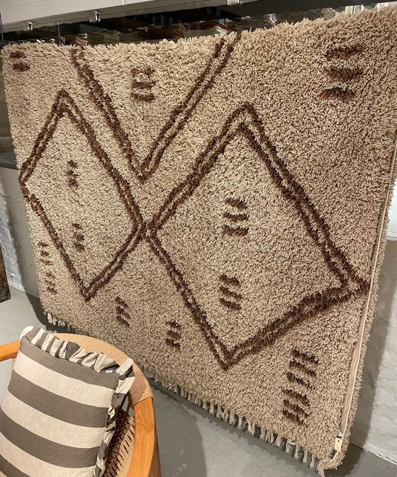 Hoogpolige wollen berber, Vloerkleden en tapijten, Crème, Bohemian (foto 6 van 6)