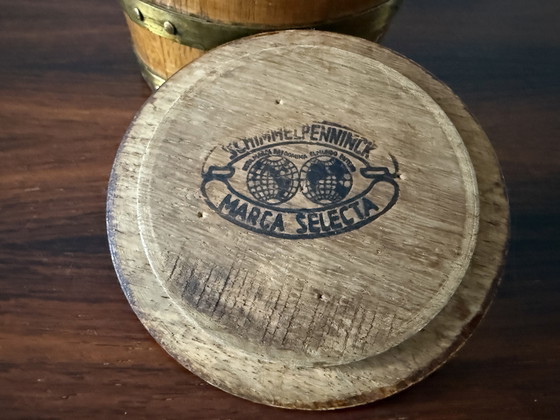 Image 1 of Titel   Vintage houten sigarenton – Schimmelpenninck “Marca Selecta” – mid-century (jaren ’50/’60)  ---  Beschrijving   Een kara