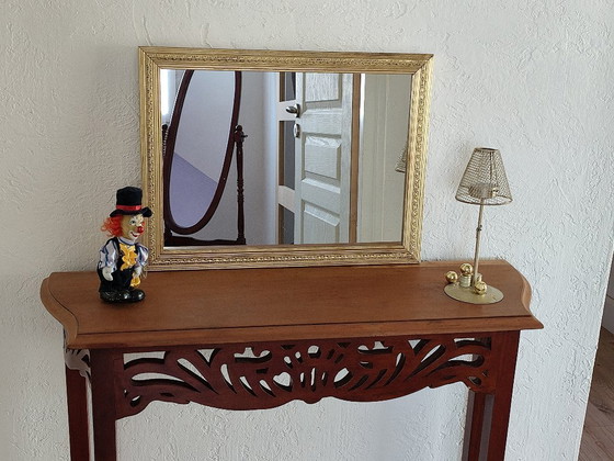 Image 1 of Gold rectangular wall mirror