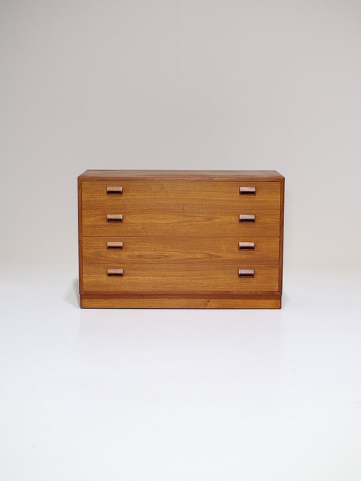 Cassettiera Børge Mogensen Søborg in teak anni '50 danese