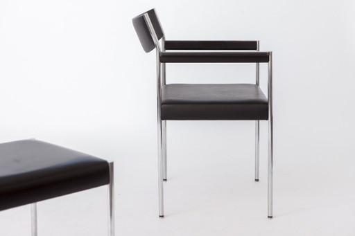 Poltrona e sgabello di Edlef Bandixen per Kusch + Co | Set lounge Bauhaus | Germania, anni '70 (photo 2 of 11)