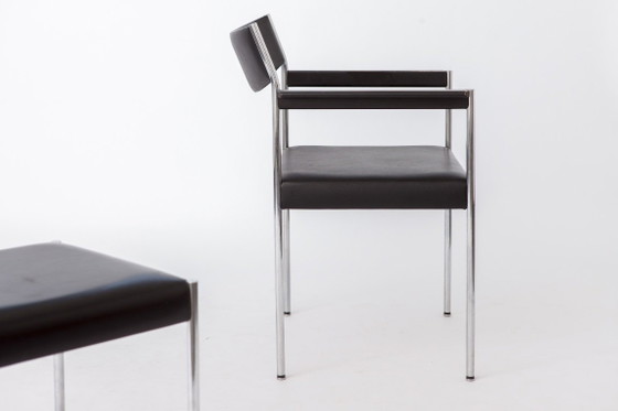 Poltrona e sgabello di Edlef Bandixen per Kusch + Co | Set lounge Bauhaus | Germania, anni '70 (photo 2 of 11)